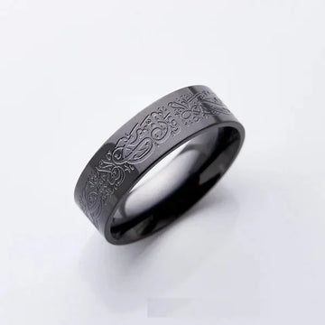 WM-R167 -Black Stainless Steel Ring